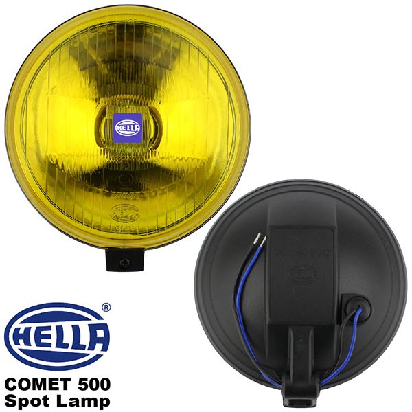 Buy ORIGINAL HELLA COMET 500 Round Spot Lamp Fog Light (Yellow) with H3 Halogen Bulb Made in